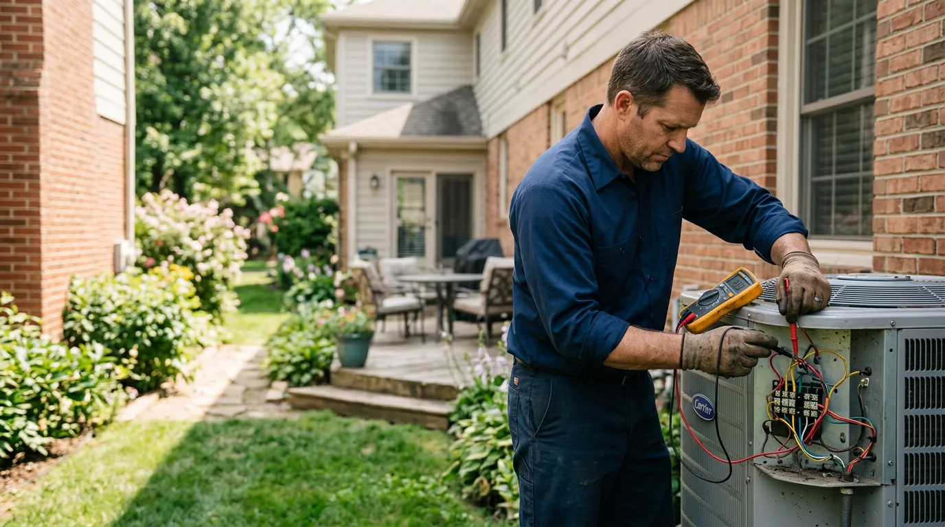 HVAC technician working near Palmyra, VA